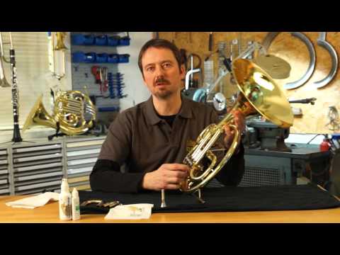 Care instructions for wind instruments: Rotary valve instruments (using the French horn as an exa...