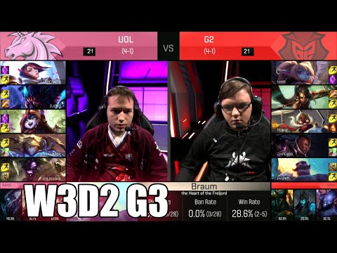 Unicorns of Love vs G2 eSports | Week 3 Day 2 S6 EU LCS Spring 2016 | UOL vs G2 G1 W3D2
