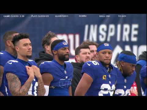 THE WIZ's Nichelle Lewis Sings the National Anthem at the New York Giants Game