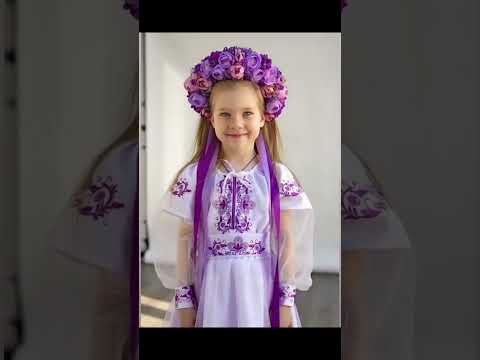 Платье вышиванка для девочки зеленое фатин - фото 1 - id-p2249558570