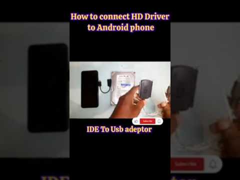 How to connect HD Driver to Android phone via OGT adeptor #Idetousbadeptor