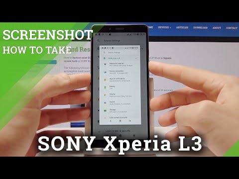 SONY Xperia L3 How to Take Screenshot