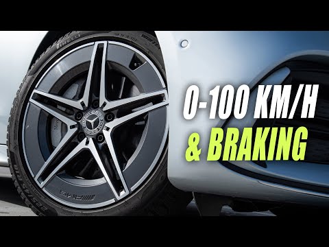 2022 Mercedes C300e (PHEV): 0-100 km/h Acceleration & 100-0 km/h Emergency Braking