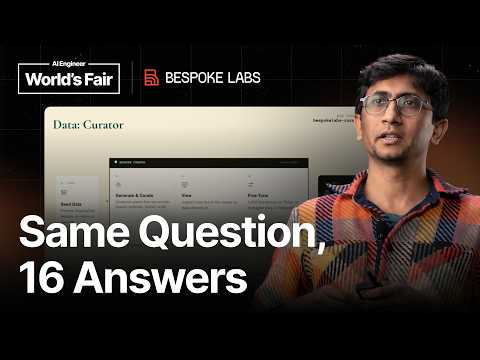 Video thumbnail for "Data and Environment Curation for Post-Training LLMs — Mahesh Sathiamoorthy, Bespoke Labs"