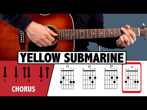 The Beatles - Yellow Submarine - EASY GUITAR Tutorial (CHORDS)