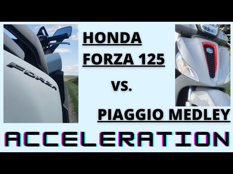 Honda Forza 125 vs. Piaggio Medley 125 - Acceleration