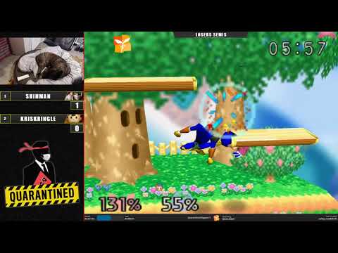 QR2 West Losers Semis - Shihman (Captain Falcon) Vs. KrisKringle (Ness) Super Smash Bros - SSB64
