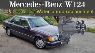 Mercedes-Benz W124 - how to replace Water pump and save. DIY Replacement leaking pump