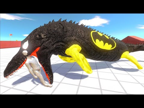FPS Avatar with all weapons in battle with Mosasaurus - Animal Revolt Battle Simulator
