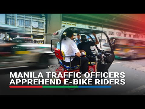 Manila Traffic officers apprehend e-bike riders ABS-CBN News