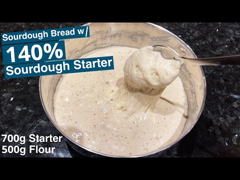 Fazendo um pão de massa fermentada com 700 GRAMAS de starter