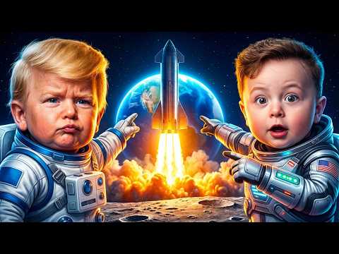 Baby Trump Goes To The Moon With Elon Musk!