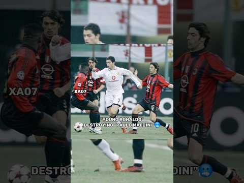 Young Ronaldo Gave Tough Time To Paulo Maldini🥶😱 