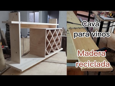 Cava para vinos, usando solo madera reciclada.