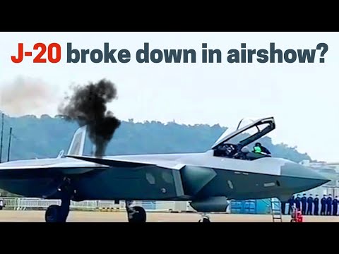 J-20 broke down in airshow? Big black smoke ! But this is not what you think it is!