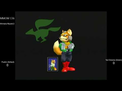 MMOM136 SSBM - Ted Greene (Green Fox) vs. pushin (Default Fox) - Melee WR1