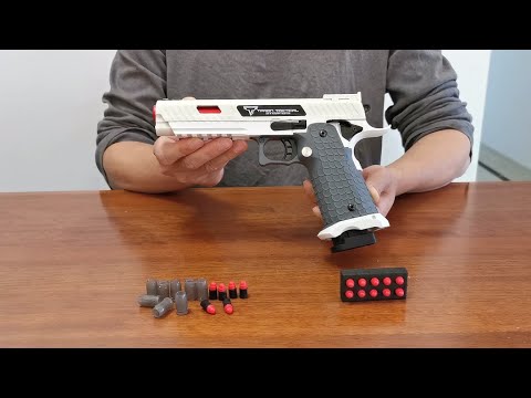 UDL Combat Master 2011 Pistol Unboxing and Review 2022 -  Shell Ejecting Soft Bullet Toy Gun