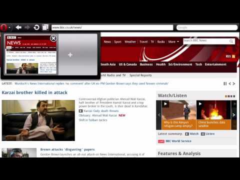 Opera on Android Tablet