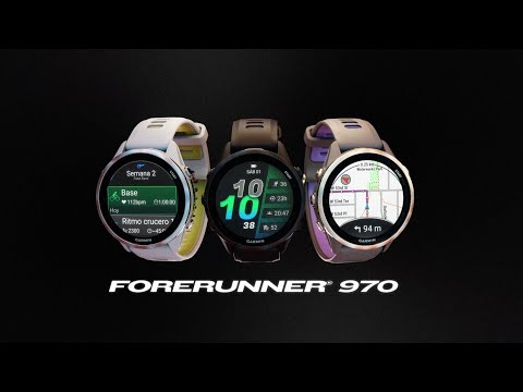 thumbnail video image 2 of Smartwatch Garmin  Forerunner 970 con GPS Negro 22 mm, 2 of 5