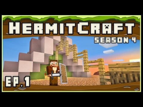 Minecraft 1.9:  Getting My Survival Tent House Started  (Hermitcraft Season 4 - Ep.1)