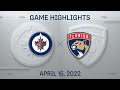 NHL Highlights | Jets vs. Panthers - Apr. 15, 2022