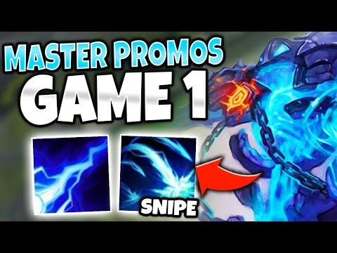 #1 XERATH WORLD INSANE SKILLSHOTS IN MASTER PROMOS (GAME 1) - League of Legends