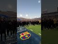 Barça S U 19 Team Presents The Youth League Trophy To The Fans Before The Start Of BarçaInter