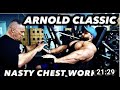 GROW A BIGGER CHEST FULL WORKOUT ARNOLD CLASSIC PREP REGAN GRIMES & MILOS SARCEV