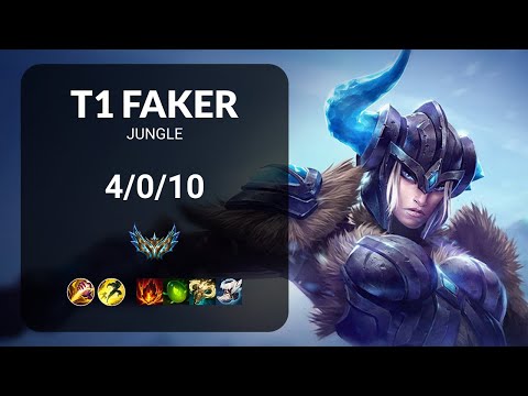T1 Faker Sejuani vs Elise JUNGLE - KR CHALLENGER Patch 13.18