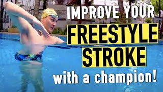 Improve Freestyle with a Champion - Underwater stroke correction