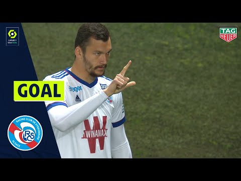 Goal Ludovic AJORQUE (2' - RC STRASBOURG ALSACE) OGC NICE - RC STRASBOURG ALSACE (0-2) 20/21