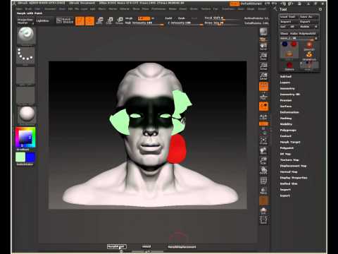 ZBrush 4 Morph poly painiting plugin
