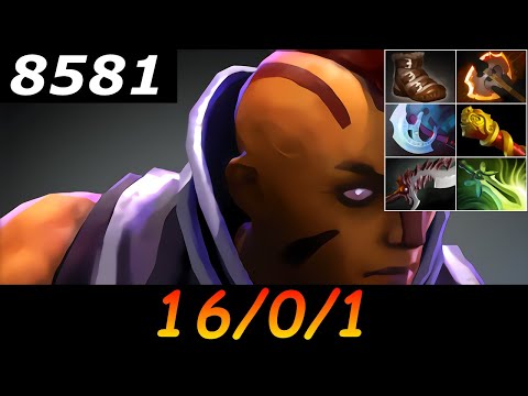Dota 2 Anti-Mage 8581 MMR 16/0/1 (Kills/Deaths/Assists) Ranked Full Gameplay