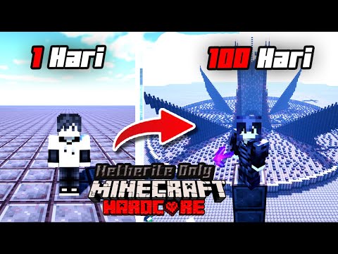 Apid Gaming - 100 Hari Minecraft Hardcore Tapi Netherite Only (Dark Mega Base)