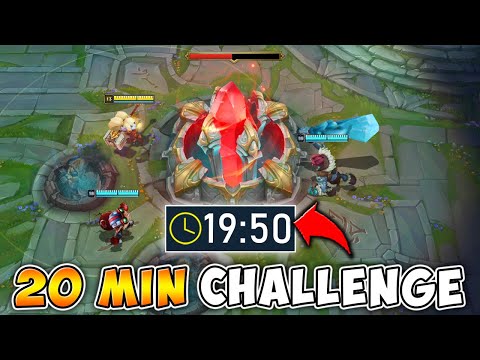 LEAGUE OF LEGENDS BUT WE HAVE TO WIN IN 20 MINUTES OR WE FORFEIT (HARD CHALLENGE)