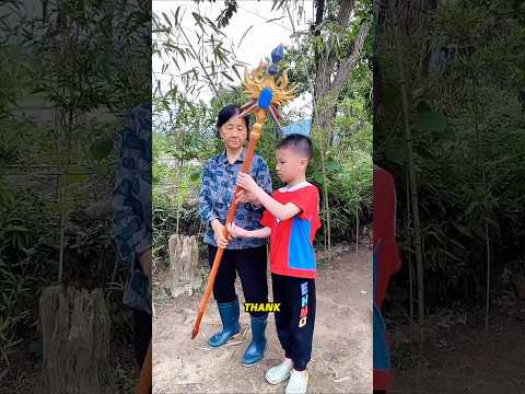 🪄 I Made a Magical Wooden Wand for an Orphan Boy ...!!! ❤️✨ #shorts