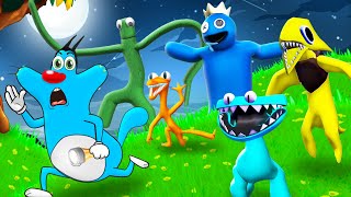 Roblox Oggy Chased By New Monsters Of Rainbow Frie