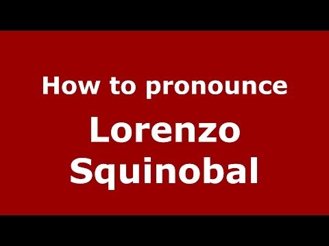 How to pronounce Lorenzo Squinobal (Italian/Italy)  - PronounceNames.com