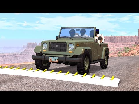 Massive Spike Strip Pileup Crashes #4 – BeamNG Drive | CrashBoomPunk