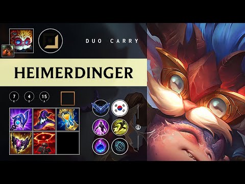 Heimerdinger Carry vs Xayah - KR Diamond Patch 26.01