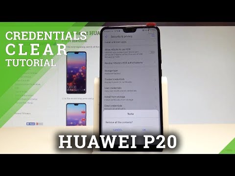 How to Clear Credentials from HUAWEI P20 - Remove All Licences |HardReset.Info