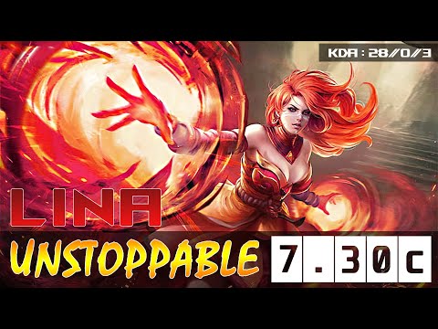 🔥UNSTOPPABLE LINA🔥 - ZERO DEATH - Patch 7.30c [Pro Players]