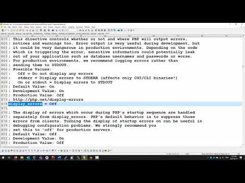 Enabling Php Error Messages In Apache2