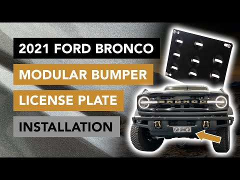 How to Install a Discrete Modular Bumper License Plate Mount/Bracket - 2021+ Ford Bronco