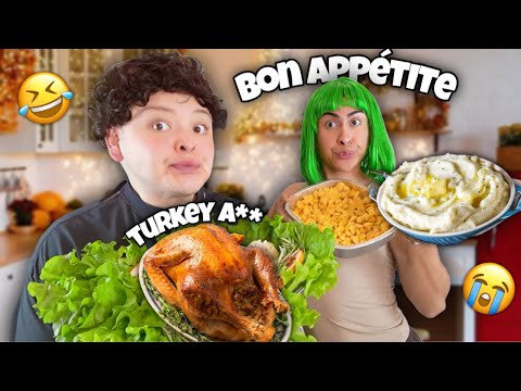 COOKING W/ ADDY & LOUIE *THANKSGIVING FEAST*🫦🤣