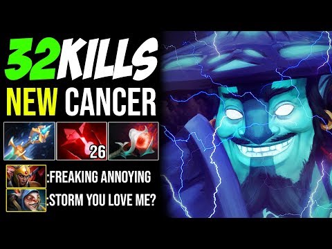 Super Long Jump [Storm Spirit] New Cancer Hero to Counter Meepo 32KIlls By Iceberg Dota 2 Highlights