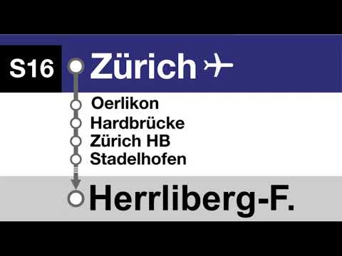 SBB Ansagen » S16 Zürich Flughafen — Herrliberg-Feldmeilen (Isabelle Augustin) | SLBahnen
