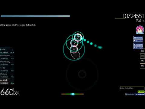rustbell | Kanpyohgo - Unmei no Dark Side [Freesongs' Rolling Hell] +HR 93.30% 1023/1929x Pass