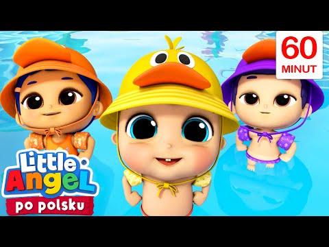 Pięć małych kaczuszek w parku wodnym | Piosenki Dla Dzieci 👼🏻 Little Angel Po Polsku 60 minut