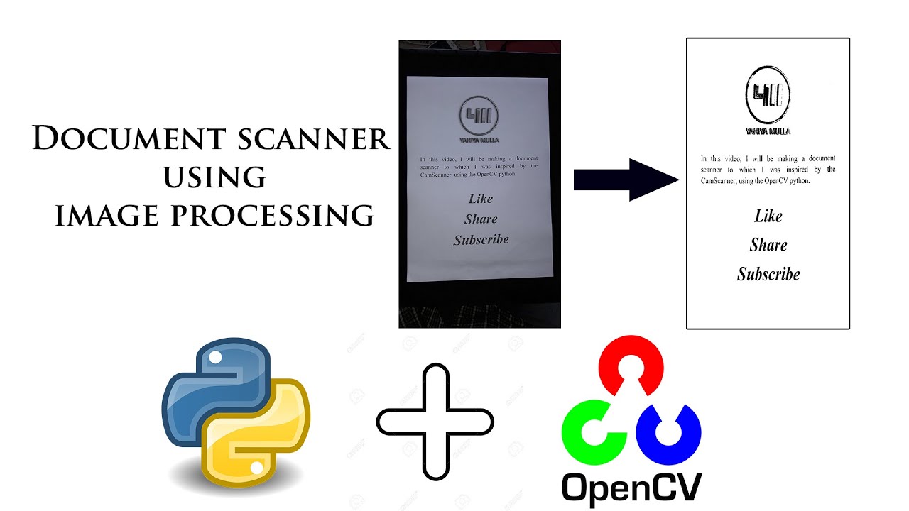 Document Scanner | Build CamScanner using image processing, Opencv python.